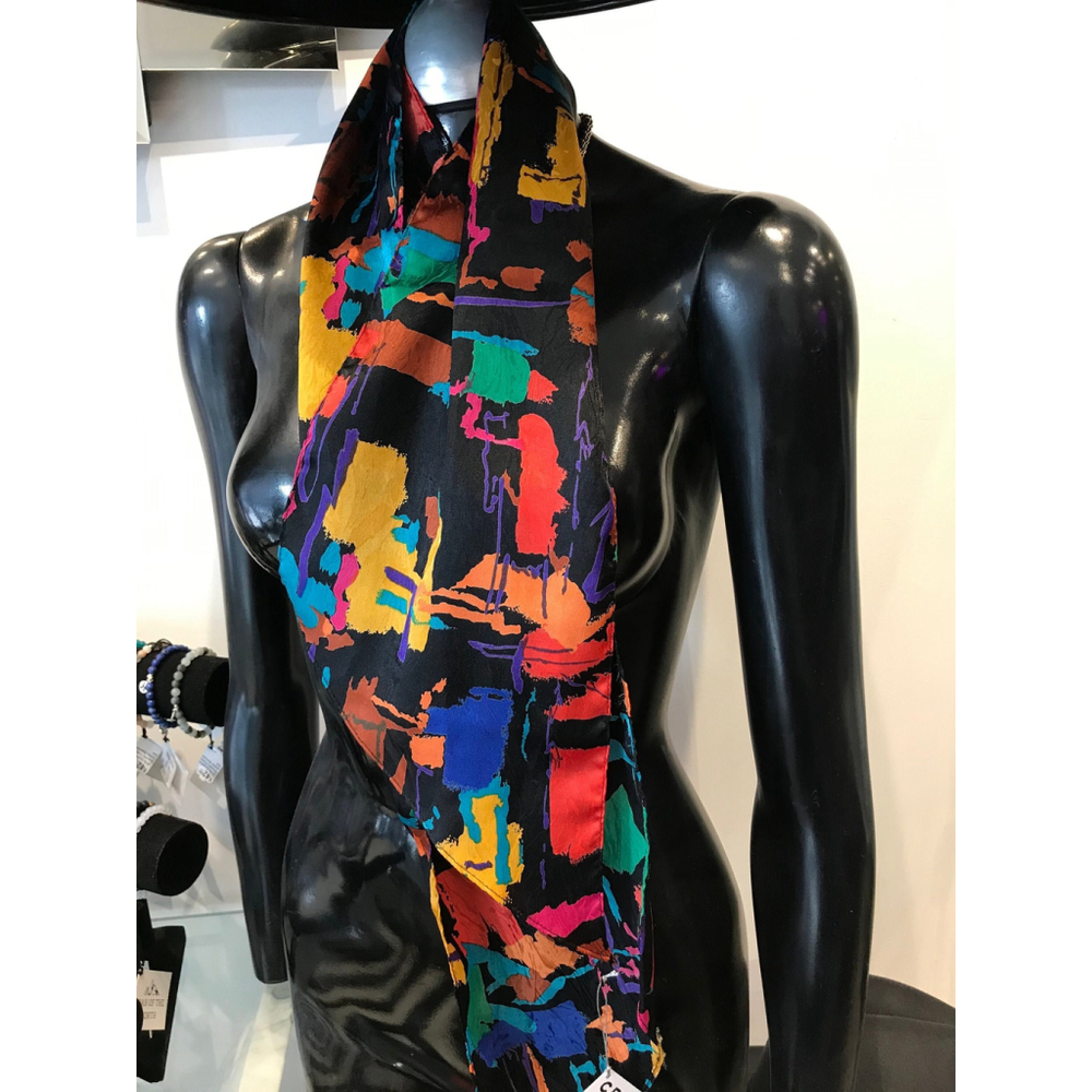 Abstract Brushstroke Scarf - Picture 5 of 6